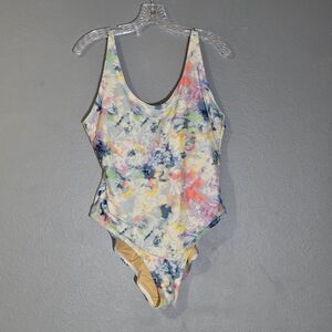 Old Navy Bathing One Piece Bathing Suit Blue Floral Sz XL